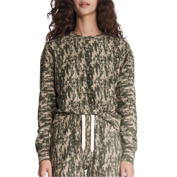 rag & bone Tops - Rag & Bone City Sweatshirt in Army Multi | XS